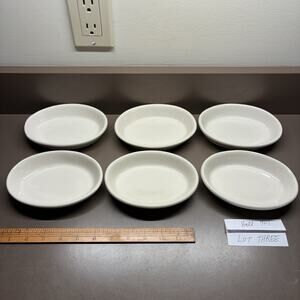 Hall Pottery 701 Set of 6 Small Restaurant Quality Oval Casserole retro decor